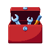 Pixel art red toolbox