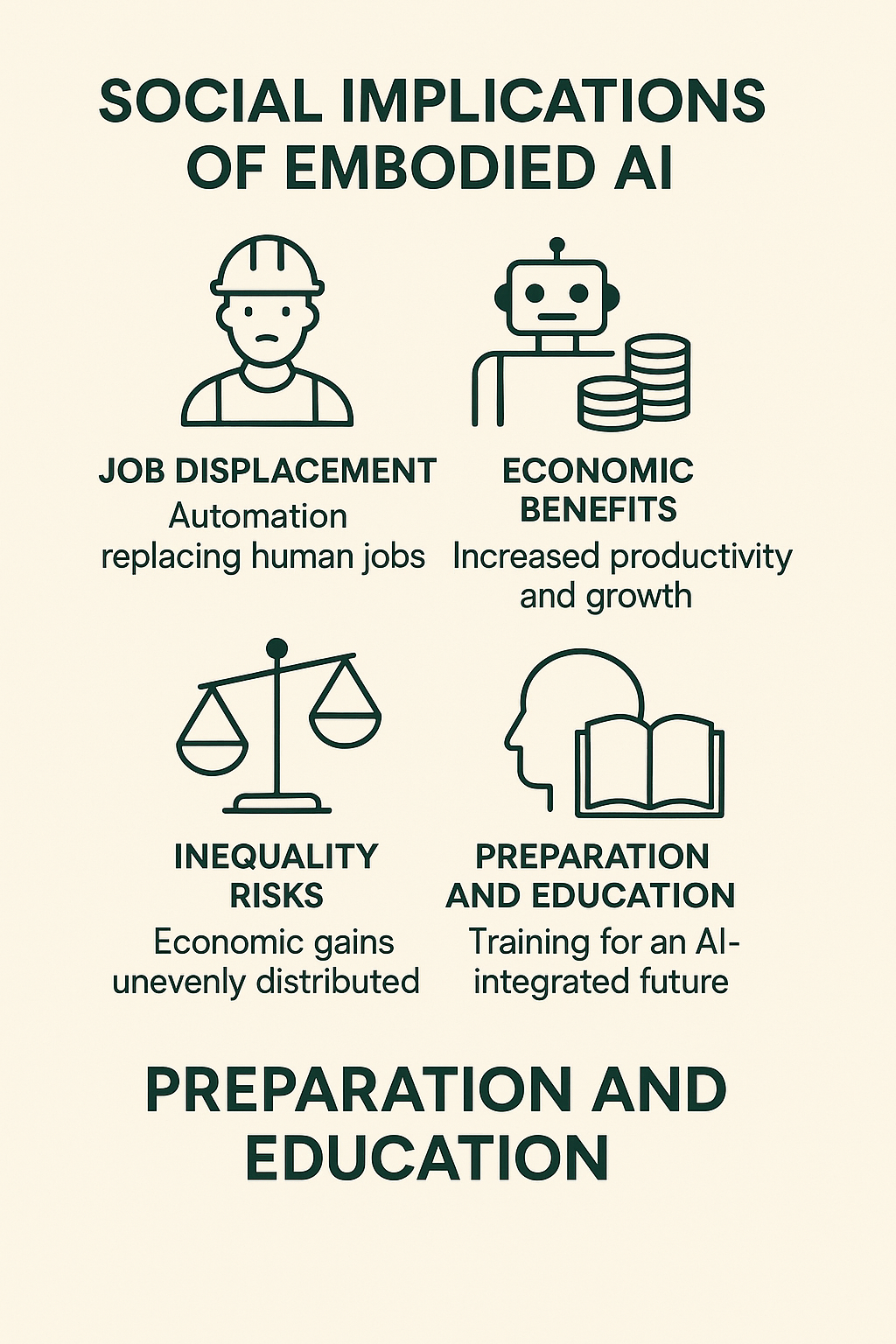 Social impacts of embodied AI systems on employment and society
